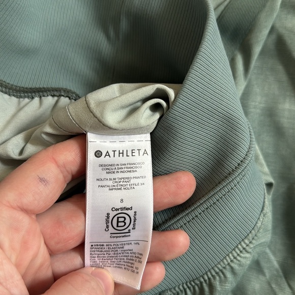 Athleta Nolita Slim Tapered Printed Crop Pants - Picture 6 of 11